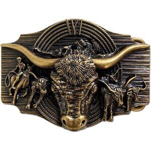 🆕Men's Classic Western Fashion Belt Buckle Motorcycle Rider Street Punk Style